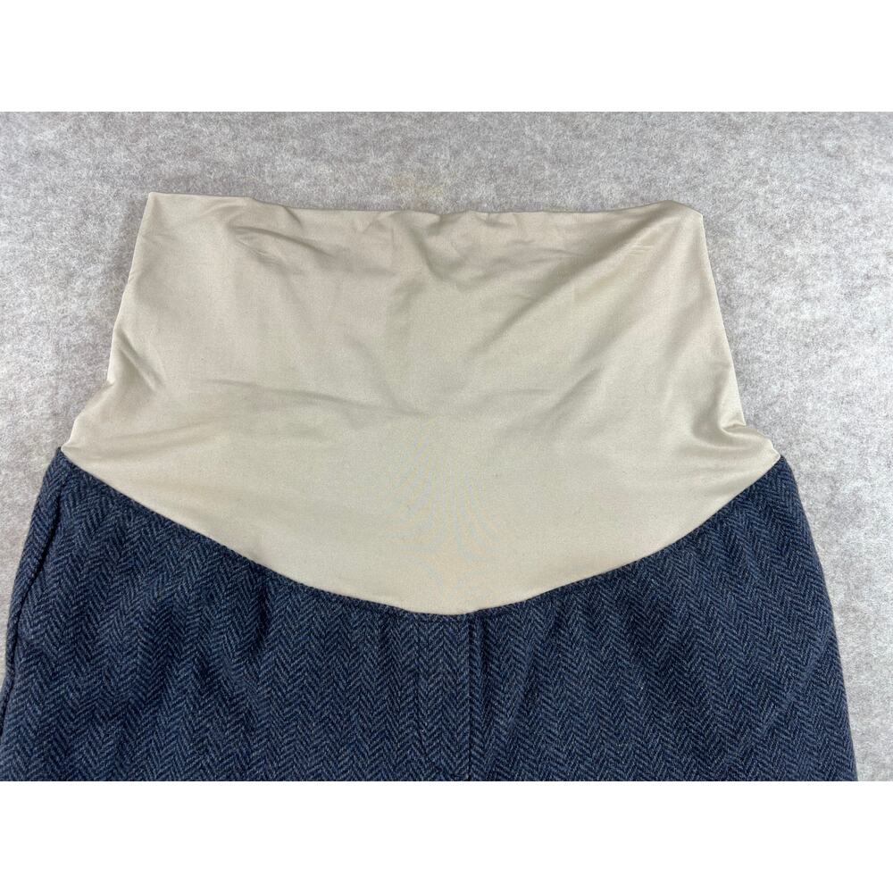 Ann Taylor LOFT Maternity Tweed Herringbone Cuffed Dress Work Pants Gray Size 14 - Picture 3 of 7